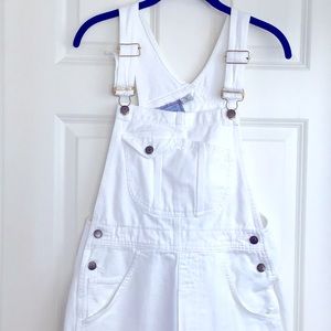 White Shorts Overalls